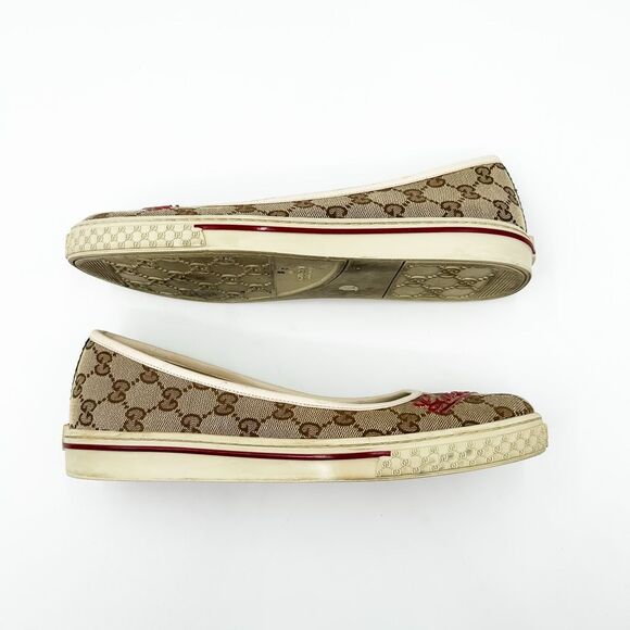 Gucci GG Supreme Monogram Slip On Flats Size 39, 9 - Picture 8 of 14